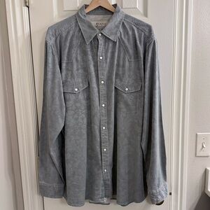 Ryan Michael’s floral embossed pearl snap down men’s western shirt